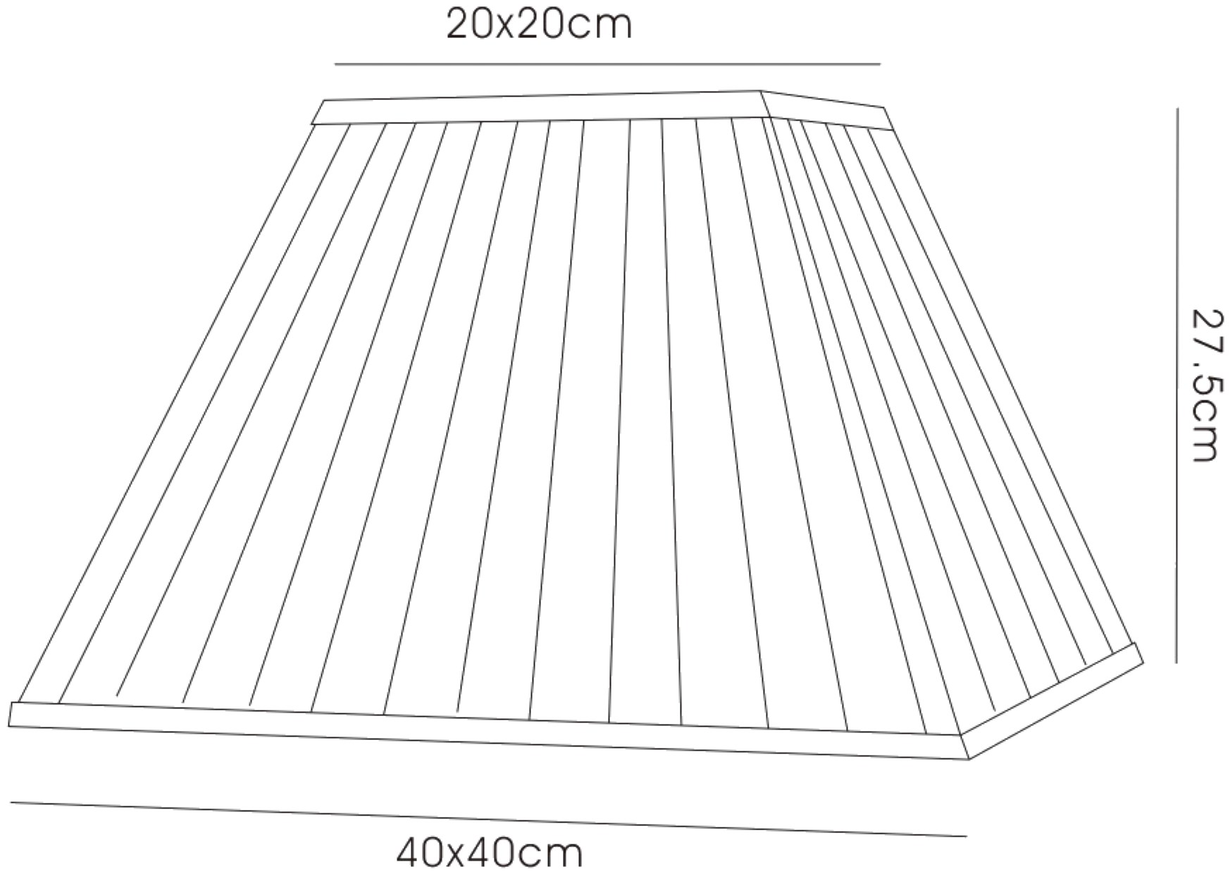 ILS20235  Leela 40cm Square Pleated Shade White